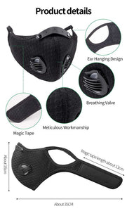 Outdoor Face Mask with Filters and Valves
