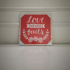 "Love never fails" Canvas Print